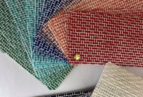 Coloured flax fibres