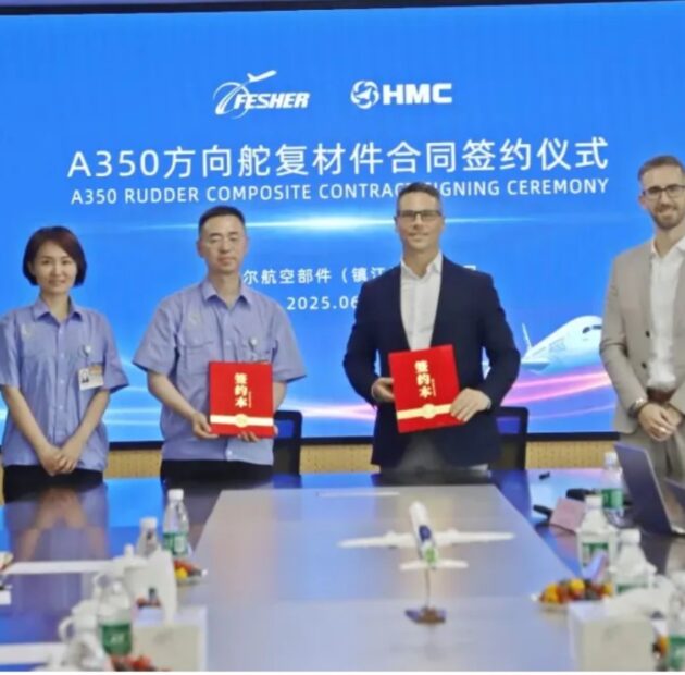 Fesher and HMC will jointly produce composite structural parts of A350 rudder