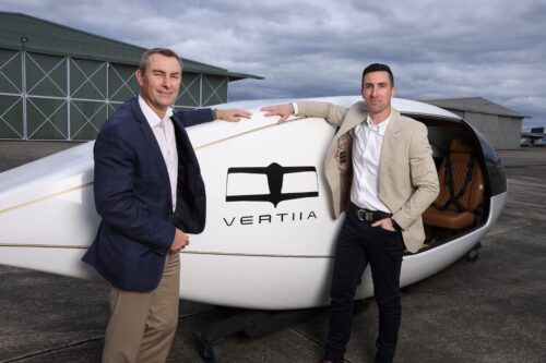 AMSL Aero Chairman Chris Smallhorn with CEO Adriano Di Petrio