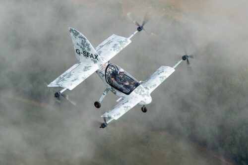 Axe air to air with clouds