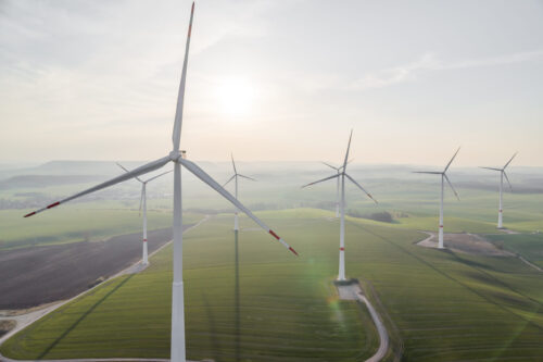 Nordex wind turbines at a German site