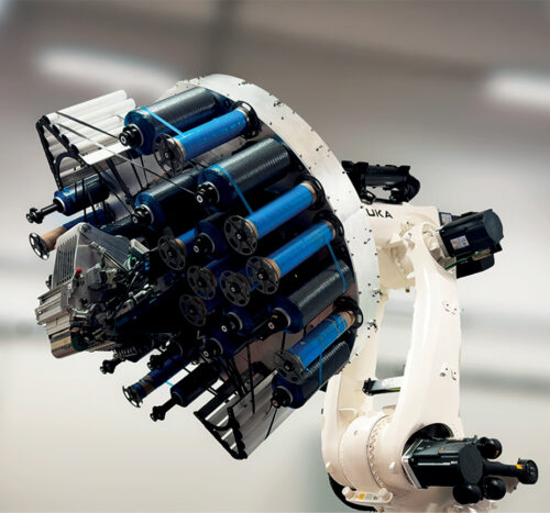 C3 with dockable heads on robot © Coriolis Composites