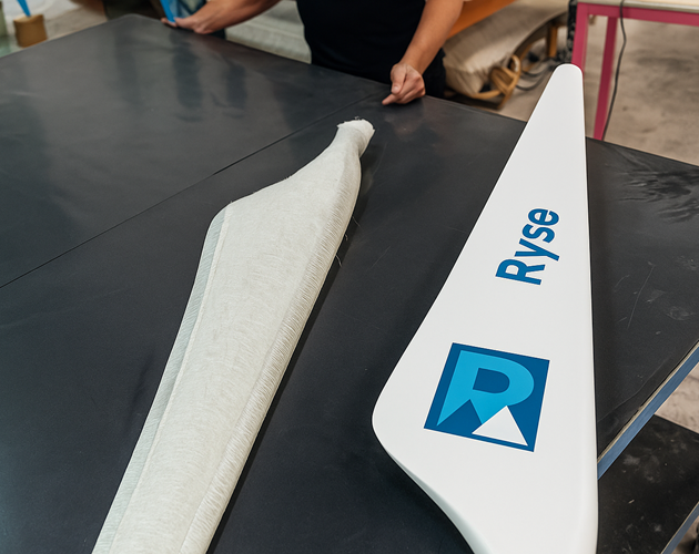100% recycled glass-fibre textile used for wind turbine blades
