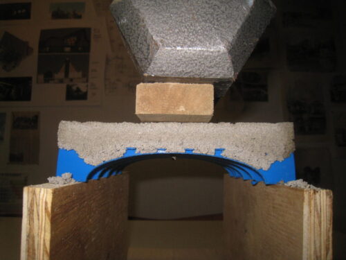 Stay-in-place formwork made from recycled materials